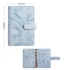 A6 Marbling color Notebook Binder PU Leather 6 Rings Notepad Spiral Loose Leaf Notepads Cover Diary Shell for Student SN5046