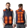 Gilets pour hommes en plein air USB veste de chauffage infrarouge hiver gilet chauffant électrique pour la randonnée sportive surdimensionné 5XL 221206