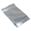 Bolsita de envasado de aluminio de plástico transparente bolsas de envasado con cremallera resellable de almacenamiento de alimentos secos bolsas de aluminio mylar con cremallera de cremallera