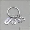 Nyckelringar Key Rings Guyin School Bus Driver Gift Thanksgiving Chain Tack 20 Brev p￥ Pendant Creative Par Jewelry KeyChain OT2PB