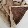 Coperte Coperta di lusso in pelliccia sintetica Decorazione domestica europea Soffice copriletto a pelo lungo per divano Lenzuolo caldo Copriletto accogliente