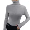 Women's Sweaters ABRINI Women Cashmere Sweater Purple Turtlenecks Winter Casual Knitted Pullovers Soft Slimming Jumpers For 2022