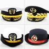 Beret Captain Hat Big Brimmed for Seafarers Sailor Cap School Performance Hats Navy Pilot Admiral Caps