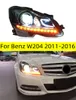 Biltillbehör för Benz W204 Head Lamp 20 11-20 16 Fogljus dag Running Light DRL H7 LED Bi Xenon BULB C200 C260 Strålkastare