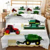 Set di biancheria da letto Ragazzi Cartoon Car Set Veicoli da costruzione completi Copripiumino Bambini Macchinari Camion Piumino in poliestere morbido 221205