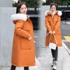 Parkas en duvet pour femmes veste d'hiver à capuche coréenne doublure en fourrure manteau épais vêtements de neige longue Parka 221205