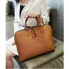 Business Womens Briefcase Leather Handbag Women 15.6 14 Inch Laptop Bag Shoulder Office Bags For Female Briefcases 221205