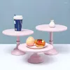 Bakeware Tools 20/25/30 cm Cake Stand Home Party Display Wedding Decoration smidesjärn Birthday Tray dessert Desktop Cupcake Holder