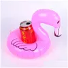 Other Pools Spashg Inflatable Drink Cup Holder Donut Flamingo Watermelon Pineapple Shaped Floating Mat Summer Beach Swimming Pool Dhjvs