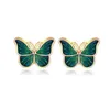 Charm Charm Earrings 53665 Dark Green Butterfly C3 Drop Delivery Jewelry Dh7Zo