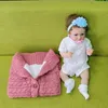 Sacchi nanna Born Baby Winter Warm Infant Button Knit Swaddle Wrap Swaddled Passeggino Coperta per bambini 221205