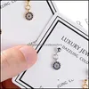 Charm Women Charm Microinlaid Blue Clear CZ Zirconia Round Lucky Turkije Evil of Eye Oorrings 3783 Q2 Drop Delivery Sieraden Dhimy