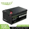 Batteries 24V 100Ah LiFePO4 Batterie au phosphate de lithium BMS intégrée pour les applications hors réseau de bateau terrestre / van à énergie domestique