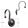 12 PCS/Set Bronze Shower Curtain Hooks Rings Decorative Rustproof Vintage Curtain Ring Holders for Bathroom