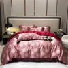 Juegos de cama Mulberry Silk Juego de edredón de 4 piezas 1 pieza Funda nórdica Sábana 2 piezas Fundas de almohada Textiles para el hogar de lujo Ropa de cama L221206