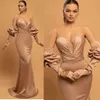 Elegant Prom Dresses Mermaid V-neck High Grade Stain Tulle with Beaded Sleeveless Backless Floor Length Custom Made Plus Size Evening Dress Robes