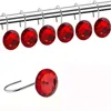 12 pièces/ensemble crochets de rideau de douche Bling acrylique strass décoratifs anneaux de douche pour tringles à rideaux de salle de bain