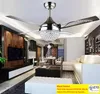 6W Потолочные вентиляторы Light Light Super Direte Control220V 110V Crystal Lights Металлическое лезвие для освещения домашнего декора