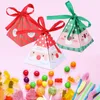 Boîtes d'emballage cadeau Boîte de Noël Bonbons de vacances Traiter Goodie Petit papier Cookie Favors3D Trianglepresents Wrapping Party Favor