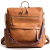 Duffel Bags Retro Aankomst Vrouw Vrouw Leermerk Vrouwelijke rugzakken Hoge kwaliteit Schoolbag Grote capaciteit Schooltas Travel