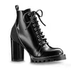 classic designer woman boots cowhide zipper Metal buckle ankle boot 100% Leather lady High Heels Autumn winter Thick heel women shoes letters shoe Large size 35-40-41-42