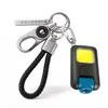 Mini torcia luminosa a LED con portachiavi Lampada frontale ricaricabile tramite USB con lampada frontale da esterno con luce tascabile a clip a 6 modalità