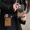 Ontwerpers Telefoonhoesjes voor iPhone 11 12 13 14 Pro Max plus Cross Body Handtas Cover Case Mobile Shell met riemkaarthouder Pocket