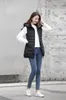 Women's Vests 2022 Autumn And Winter Mid-Length Down Padded Cotton Clothes Women's Casual Waistcoat With Hood Zipper Outwear Y707