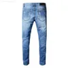 Jeans pour hommes classique imprimé broderie Designer hommes Jeans moto trou luxe Denim hommes mode Street Wear hommes Pantsboif