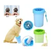 Hund Grooming Dog Grooming Pet Cat Paw Cleaning Cup Outdoor Portable Soft Sile Comb Quick Foot Wash Hink Inventory Partihandel Drop D DHQQA