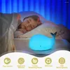 Nattlampor LED -ljusvalslampa 7 Färg USB uppladdningsbar silikon skrivbord dekor barn sovrum rum för barn baby gåva