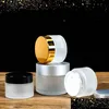 Packing Bottles 5G/5Ml 10G/10Ml Upscale Cosmetic Storage Container Jar Face Cream Lip Balm Frosted Glass Bottle Pot With Lid And Inn Dharg