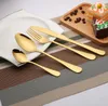 Fancy Wedding Rose Gold Cutlery Set Shiny Rosegold Flatware-Set 4pcs Rose-Gold Flatware Sets SN4755