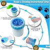 الكلاب العناية بالكلاب Grooming Pet Cat Paw Clean Cleaning Cup Outsible Soft Soft Sile Comb السريع