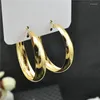 Backs Earrings Clip On The Ears Hoop For Women Big Circle Rings Fashion Jewelry Exaggerated Personality Punk Beautiful Girl