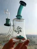 Glazen Bong Heady Dab Rigs Hookahs Roterende perc dubbele functie waterpijp recycler olielig glazen water waterpijp met 14 mm
