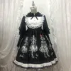 Tema kostym japansk vintage gotisk svart steampunk viktoriansk lolita klänning kvinnor mjuk syster rem klänningar cosplay flickor halloween