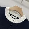 22SS Kadın Yün Knits Elbise Gömlek Elbiseler Mektup Kızlar Milan Pist Tank Top A-Line Bodycon Kısa Kollu Tasarımcı Elbiseler Yüksek Son Özel Pullover Gömlek Tee