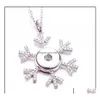 Pendentif Colliers Pendentif Colliers Pendentifs Bijoux Mode Flocon De Neige Cristal Bouton Pression Collier 18 Mm Gingembre Boutons Pression Charmes Otmsh