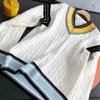 Дизайнерские женские свитера Письмо вышивая вышивка V-образной вырезок. Пуловые невысокие женские топы с длинным рукавом