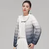 Женский Down Parkas Women Luxury Designer Gradient Coats осени модные капюшоны Slim Fit Ultra Loolweight Keep Warm Jackets 221205