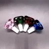14 mm glaskon diamantskål Örthållare Röktillbehör i olika färger Kristallskjutstycke för bong