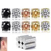 Zircon Stainless Steel Magnet Clip on Earrings Stud No Pierced Diamond Ear Studs for Women Men Hiphop Fashion Fine Jewelry