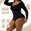 Damformare Kvinnor Seamless Shapewear Bodysuit Midjetränare Body Shaper BuLifter Underkläder Bantning Långärmad Bodyshapers