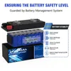 Bluetooth 24V 240AH 200AH 100AH ​​LIFEPO4 Batteripaket 25.6V 6144WH 200A BMS IP56 5000+ Cycles RV Golf Cart Solar US Stock