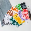 12 Colors Designer Tie Dye Stockings Accessories Keep Warm Street-style Printed Cotton Long Socks For Men Women Knee High Sock With Tags
