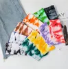 12 couleurs Designer Tie Dye Bas Accessoires Garder au chaud Style de rue Chaussettes longues en coton imprimé pour hommes Femmes Chaussette haute Wit324N