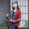Abbigliamento etnico 2022 Autunno Ricamo Hanfu Cardigan Stile cinese Moda Giacca vintage Donna Cappotto nazionale allentato Corto femminile