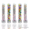 Garrafas de 40 ml Candy máscara facial banheiro salto de embalagem transparente tubo plástico tubo de teste de dados de dados de dados de dados da linha de dados com tampa de alumínio parafuso