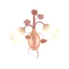 Lampes murales 2 têtes princesse fille rose LED appliques restaurant éclairage enfants lampe enfant chevet verre fleur maison